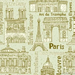 Tapeta: Paris orientacyjne bez szwu wektora deseniu