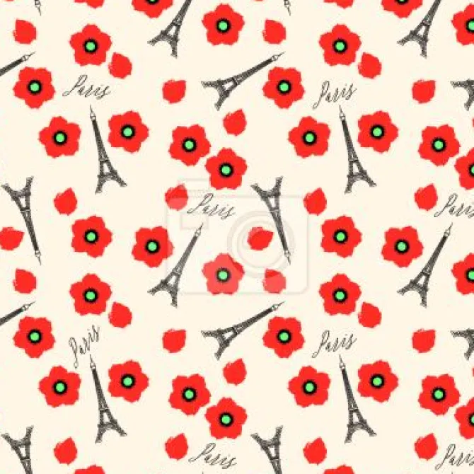 Tapeta: Paryż i maki