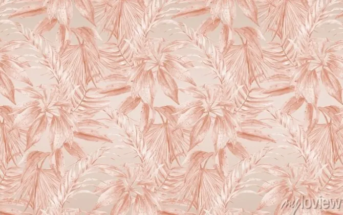 Tapeta: Pattern with pink plants, pastel tone, wallpaper design, mural