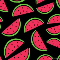 Tapeta: Pędzel grunge arbuz owoce wzór.