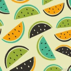 Tapeta: Pędzel grunge arbuz owoce wzór.