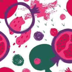 Tapeta: Pędzel grunge granat bez szwu deseń.