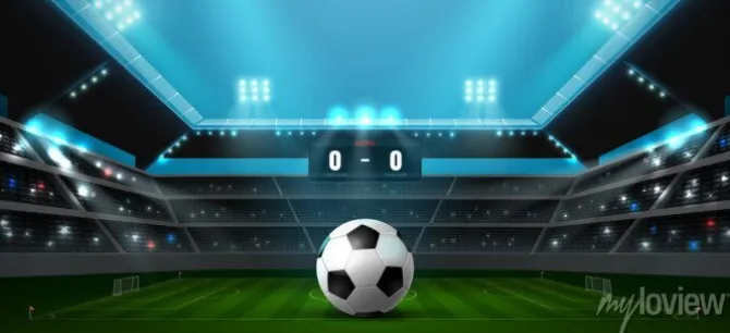 Tapeta: Piłka nożna stadion spotlight