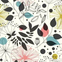 Tapeta: Piękna fantazja bezszwowe wzór. dekoracyjne tło wektor z kwiatów