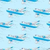 Tapeta: Planes seamless background, airlines air travel concept, vector