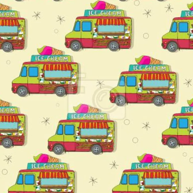 Tapeta: Podróż ciężarówki zrobić lodów