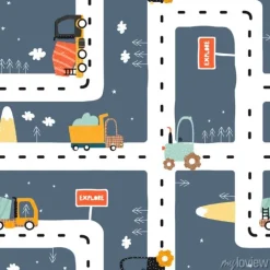 Tapeta: Pojazdy na zawiłej drodze