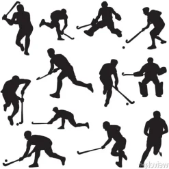 Tapeta: Pole hokej na trawie sportowiec sylwetka zestawu