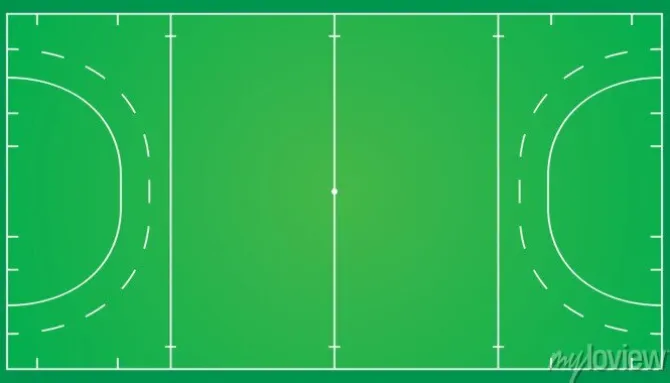 Tapeta: Pole hokej z widoku z góry.