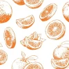 Tapeta: Pomarańczowy owoc wzór bez szwu na tym tle, ilustracji clipart