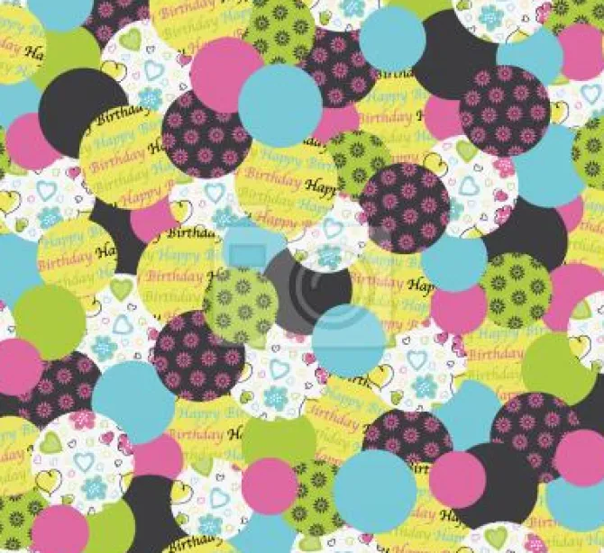 Tapeta: Przyciski urodzinowe zielony