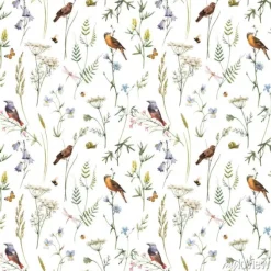 Tapeta: Ptaki na kwiatach