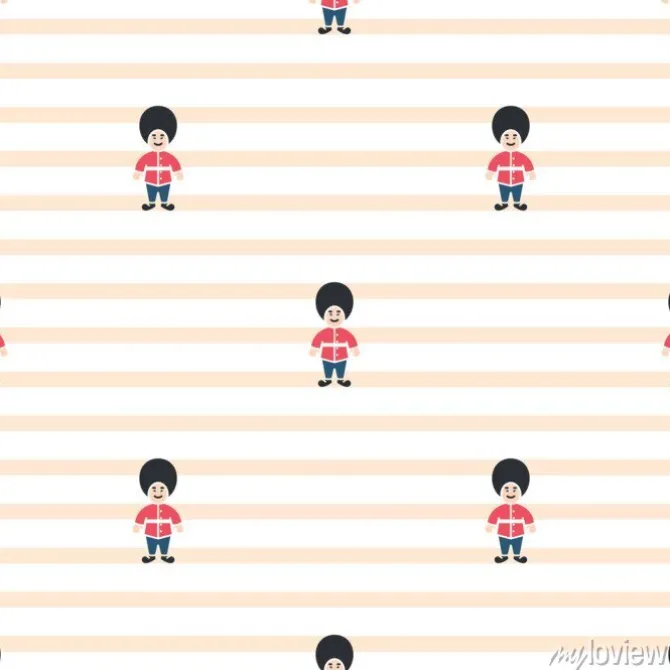 Tapeta: Queen guardsman cute bezszwowe paski wektora deseniu. czerwony