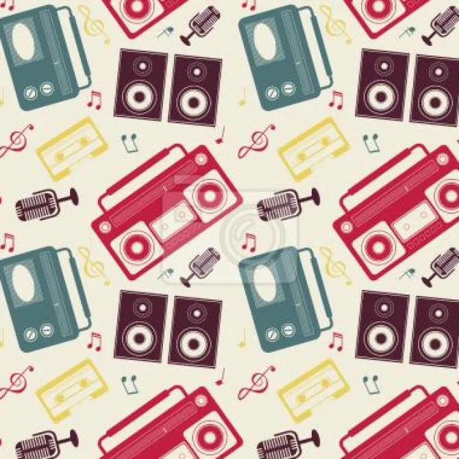 Tapeta: Radia i głośniki kolorowe