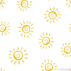 Tapeta: Ręcznie rysowane słońce ikona bezszwowe tło wzór. biznesowa pojęcie