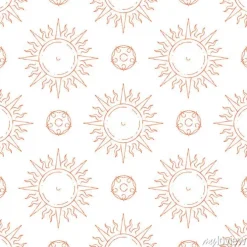 Tapeta: Ręcznie rysowane słońce wzór