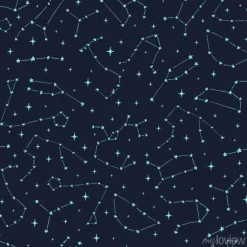 Tapeta: Ręcznie rysowane wektor wzór z konstelacji zodiaku: aries, taurus,