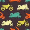 Tapeta: Retro motocykl bez szwu wzór