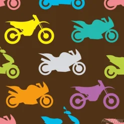Tapeta: Retro motocykl bez szwu wzór
