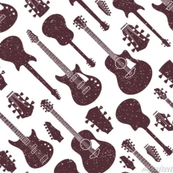 Tapeta: Retro projektujący wektor gitary bezszwowy wzór lub tło