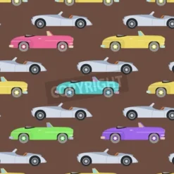Tapeta: Retro samochodowa bezszwowa deseniowa wektorowa ilustracja.