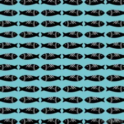 Tapeta: Rybi symbol na białym tła czerni wzorze