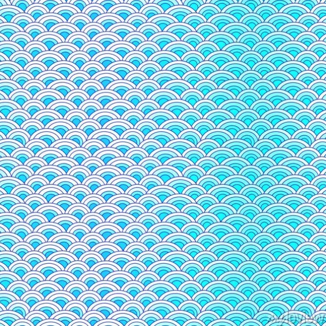 Tapeta: Ryby morskie skalują prosty wzór w delikatnych pastelowych kolorach