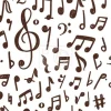 Tapeta: Rysunkowy wzór w nuty
