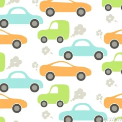 Tapeta: Samochodów cute baby wektor szwu. kid tkaniny i projektowania