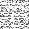 Tapeta: Sea waves vector seamless pattern