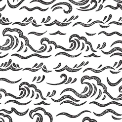 Tapeta: Sea waves vector seamless pattern