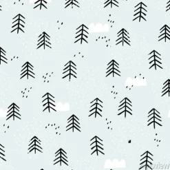 Tapeta: Seamless baby pattern with cute winter forest. creative kids