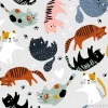 Tapeta: Seamless childish pattern with colorful cats in different poses