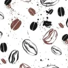 Tapeta: Seamless coffee background with coffee beans