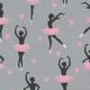 Tapeta: Seamless dancing ballerinas pattern. vector illustration of dancing