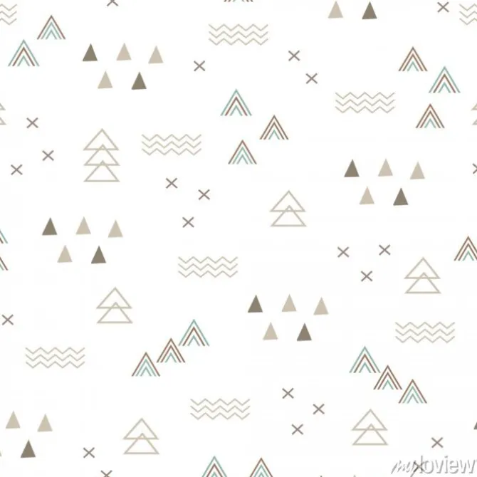 Tapeta: Seamless pattern abstract teepee tent plus sign cross design