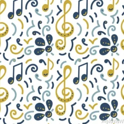 Tapeta: Seamless pattern. doodle vector background, music concert festival.