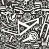Tapeta: Seamless pattern of bicycle parts. vector image.