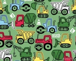 Tapeta: Seamless pattern vector of construction vehicles cartoon