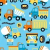 Tapeta: Seamless pattern vector of trucks cartoon with traffic signs