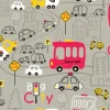 Tapeta: Seamless pattern vector with vehicles cartoon in city road
