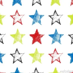 Tapeta: Seamless pattern with hand drawn stars