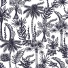 Tapeta: Seamless pattern with graphic tropical trees such as palm, banana,