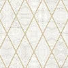 Tapeta: Seamless pattern with golden chains, rings, patchwork from beige