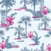 Tapeta: Seamless pattern with graphic tropical trees such as palm, banana,