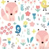 Tapeta: Seamless pattern with cute foxes for baby
