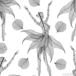 Tapeta: Seamless pattern with leaf in the form of a ballerina. beautiful