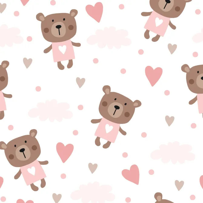 Tapeta: Seamless teddy bear pattern vector pattern