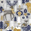Tapeta: Seamless vector pattern with cute woodland animals, woods and