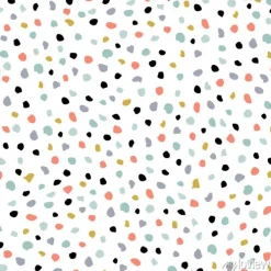 Tapeta: Semless hand drawn pattern with colorful dots. abstract childish